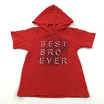 'Best Bro Ever' Red Hoodie T-Shirt - Boys 18-24 Months