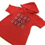 'Best Bro Ever' Red Hoodie T-Shirt - Boys 18-24 Months