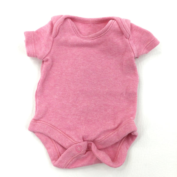 Pink Short Sleeve Bodysuit - Girls Newborn