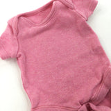 Pink Short Sleeve Bodysuit - Girls Newborn