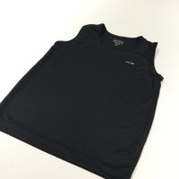 Black Sports Style Vest Top - Boys 6-7 Years