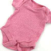 Pink Short Sleeve Bodysuit - Girls Newborn