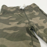 Khaki Green Camouflage Tracksuit Bottoms - Boys 6 Months