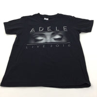 'Adele Live 2016' Black T-Shirt - Girls/Boys 7-8 Years