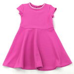 Pink Short Sleeve Dress - Girls 6-7 Years