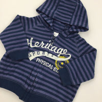 Blue Zip Up Hoodie - Boys 0-3 Months