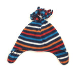 Blue, Red & Orange Stripe Hat - Boys 0-3 Months