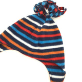 Blue, Red & Orange Stripe Hat - Boys 0-3 Months