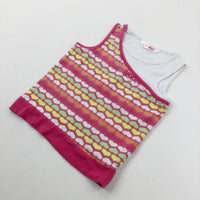 Hearts Pink Vest Top - Girls 4-5 Years