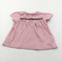 Black & Pink Tunic Top - Girls 3-6 Months