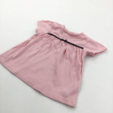 Black & Pink Tunic Top - Girls 3-6 Months