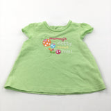 .Mummy's Dotty About Me' Green T-Shirt - Girls 3-6 Months