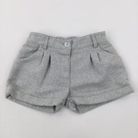 Glittery Silver Shorts - Girls 4-5 Years