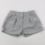 Glittery Silver Shorts - Girls 4-5 Years