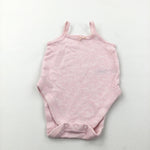 Pink Mottled Sleeveless Bodysuit - Girls 3-6 Months