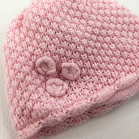 Fleece Lined Pink Hat - Girls 0-3 Months