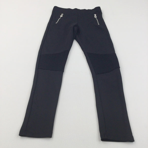 Black Polyester Trousers/Leggings - Girls 9-10 Years