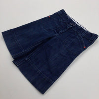 Denim Shorts/Cropped Culottes With Adjustable Waist - Girls 4 Years