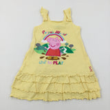 'Peppa's World!' Peppa Pink Yellow Dress - Girls 4-5 Years