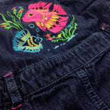 Fish Appliqued Denim Dungaree Dress - Girls 3-4 Years