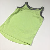 Lime Green & Grey Vest Top - Boys 3-6m