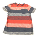 Blue & Red Stripe T-Shirt - Boys 8-9 Years