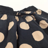 Spotty Black & Light Brown Lightweight Cotton Skirt - Girls 18-24 Months