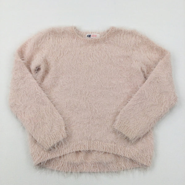 Pink Fluffy Knitted Jumper - Girls 5-6 Years