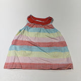 Colourful Striped Cotton Tunic Top - Girls 3-6 Months
