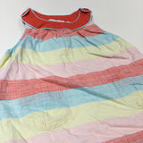 Colourful Striped Cotton Tunic Top - Girls 3-6 Months