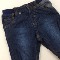 Lined Jeans with Elastic Waist - Boys 3-6 Months