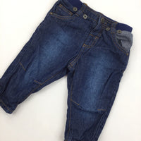 Lined Jeans with Elastic Waist - Boys 3-6 Months