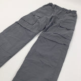 Grey Walking Trousers / Zip Off Shorts with Adjustable Waistband - Girls/Boys 11-12 Years