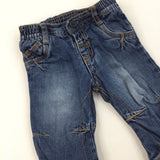 Blue Lined Jeans - Boys 3-6 Months