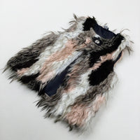 Colourful Fluffy Gilet- Girls 5-6 Years