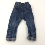 Blue Roll Bottom Jeans - Boys 18-24 Months