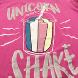 'Unicorn Shake' Glittery Dark Pink T-Shirt - Girls 11-12 Years