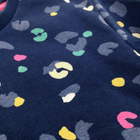 Colourful Spotty Navy Jumper - Girls 5-6 Years