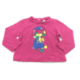 Gum Ball Machine Pink Long Sleeve Top - Girls 6-9 Months