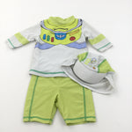 Buzz Lightyear Toy Story Sun/Beach Suit Set with Hat - 18-24 Months