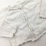 White Cardigan - Girls 3-6 Months