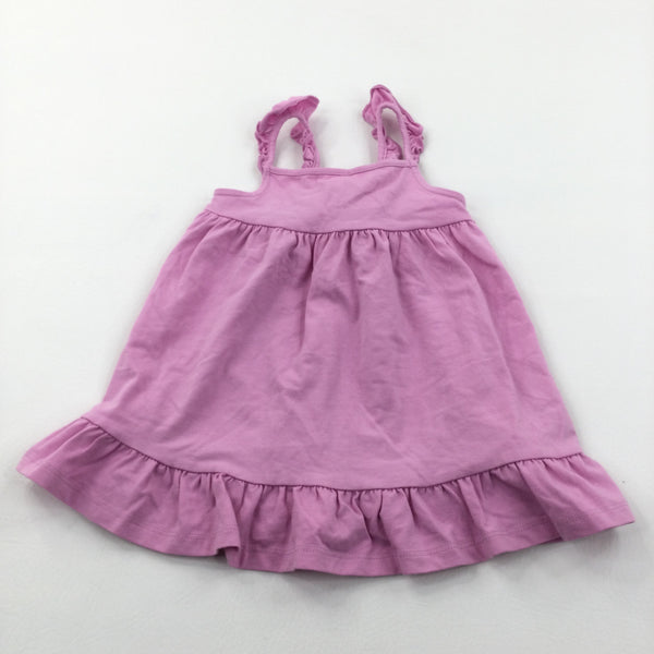 Dusky Pink Jersey Sun Dress - Girls 9-12 Months