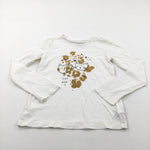 'Stay Wild' Cats White Long Sleeve Top - Girls 6-7 Years