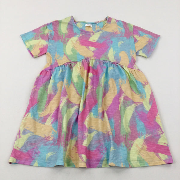 Colourful Short Sleeve Dress - Girls 6-7 Years