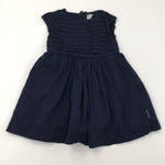 Navy Short Sleeve Dress - Girls 18-24 Months