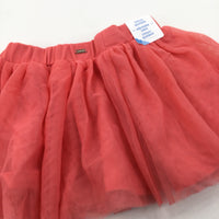 **NEW** Neon Orange Layered Net Skirt - Girls 9-12 Months