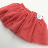 **NEW** Neon Orange Layered Net Skirt - Girls 9-12 Months