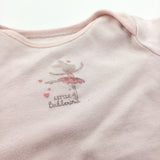 'Little Ballerina' Rabbit Pink Long Sleeve Bodysuit - Girls Newborn