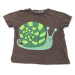 Snail Brown T-Shirt - Boys 2-3 Years