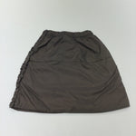 Brown Nylon Padded Skirt with Frill Detail - Girls 18-24 Months